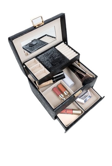 Elegancki kuferek z lusterkiem