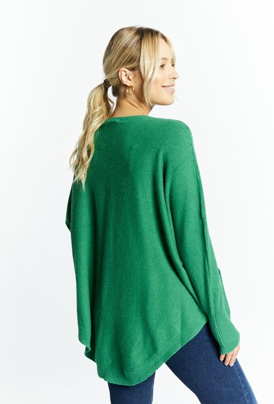 Asymetryczny sweter damski