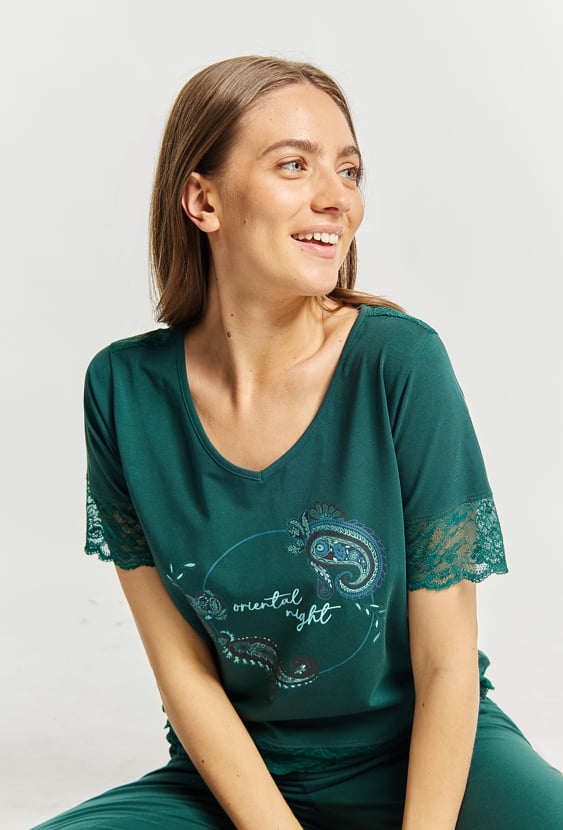 Koszulka od piżamy z koronką