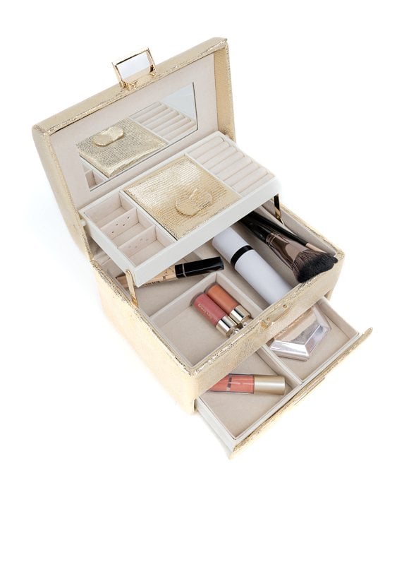 Elegancki kuferek z lusterkiem