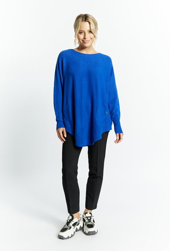 Asymetryczny sweter damski