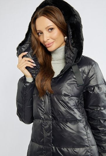 Płaszcz damski z kapturem