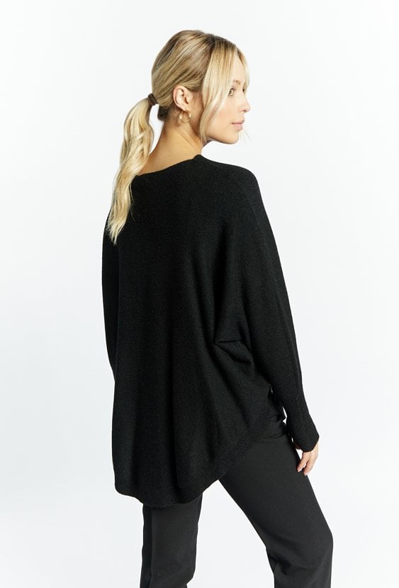 Asymetryczny sweter damski