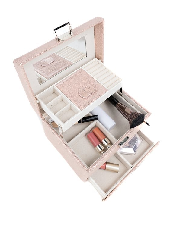 Elegancki kuferek z lusterkiem