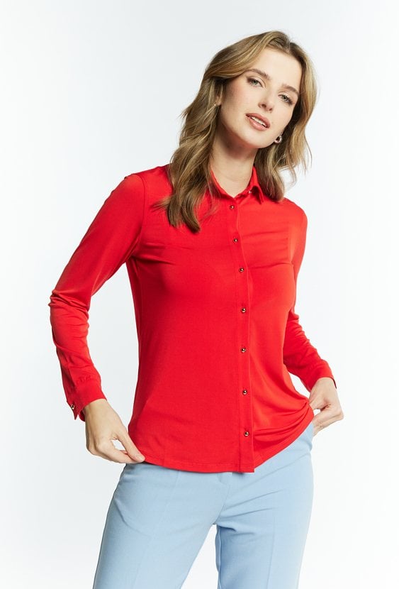 Gładka koszula damska