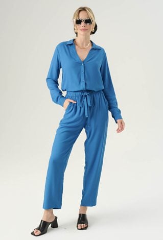 Luźne spodnie z wiskozy