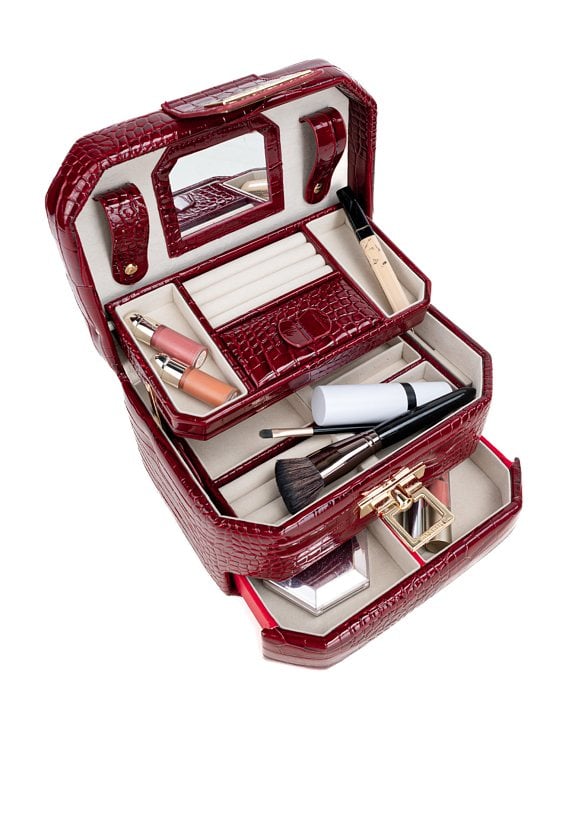 Elegancki kuferek z lusterkiem