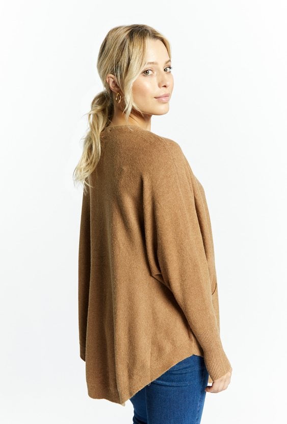 Asymetryczny sweter damski