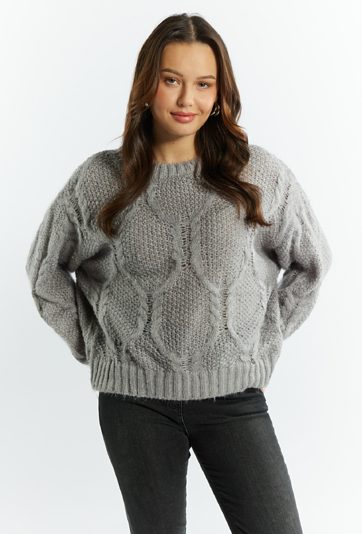 Sweter damski ze splotem