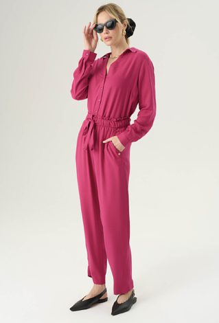 Luźne spodnie z wiskozy