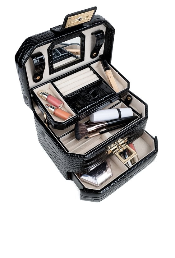 Elegancki kuferek z lusterkiem