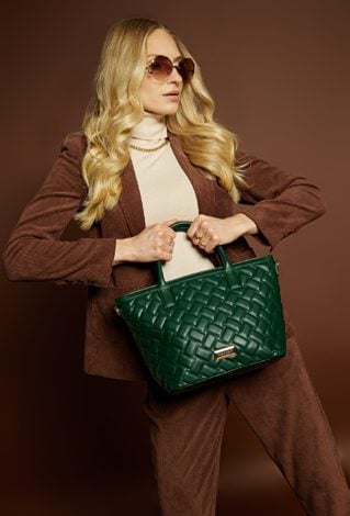 Pikowana torba typu shopper