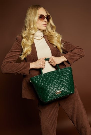 Pikowana torba typu shopper