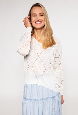 Lekki sweter z długim rękawem