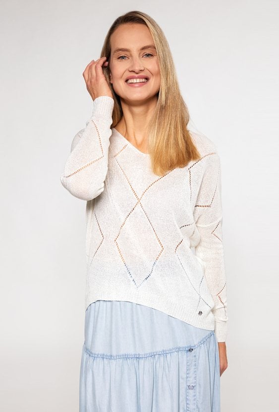 Lekki sweter z długim rękawem