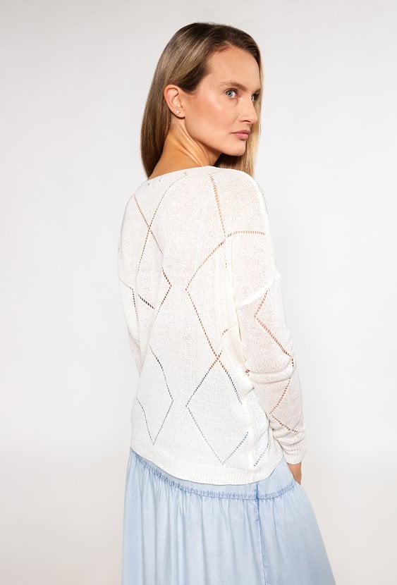 Lekki sweter z długim rękawem