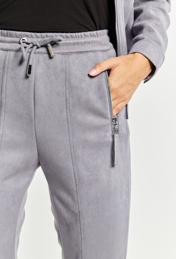 Spodnie damskie z imitacji zamszu