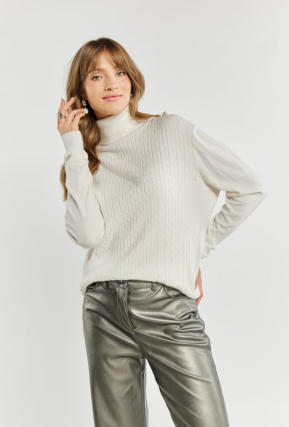 Sweter damski z pionowe prążki