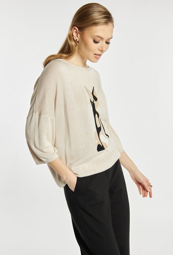 Sweter damski z wzorem