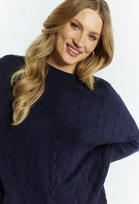 Sweter damski ze splotem