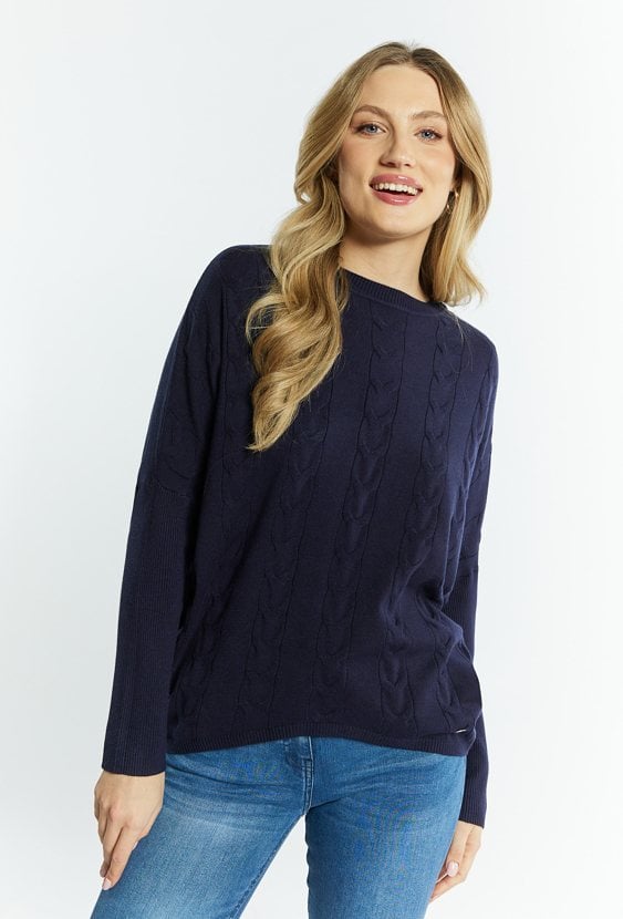 Sweter damski ze splotem