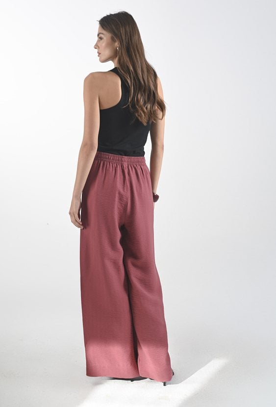 Szerokie spodnie z wiskozy