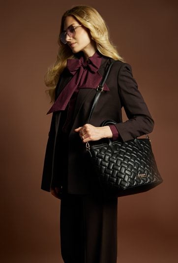 Pikowana torba typu shopper