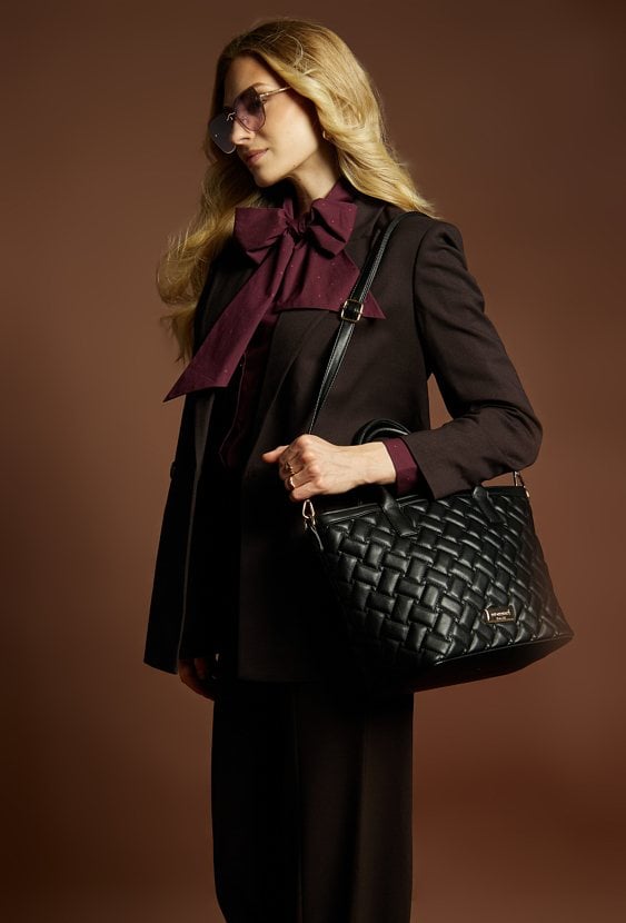 Pikowana torba typu shopper