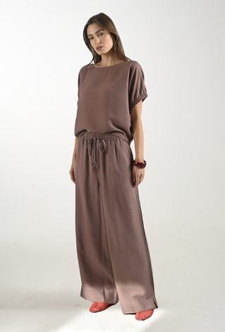 Szerokie spodnie z wiskozy