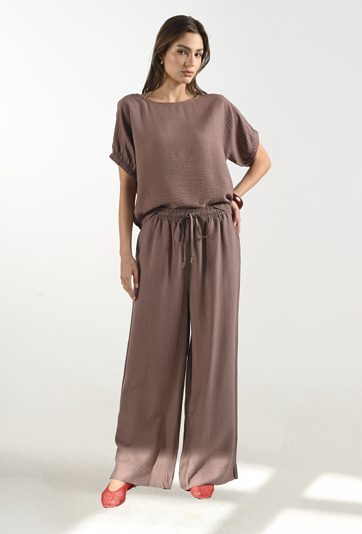 Szerokie spodnie z wiskozy