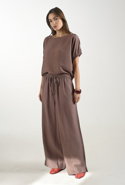 Szerokie spodnie z wiskozy