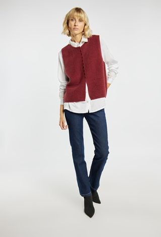 Stylowy sweter bez rękawów