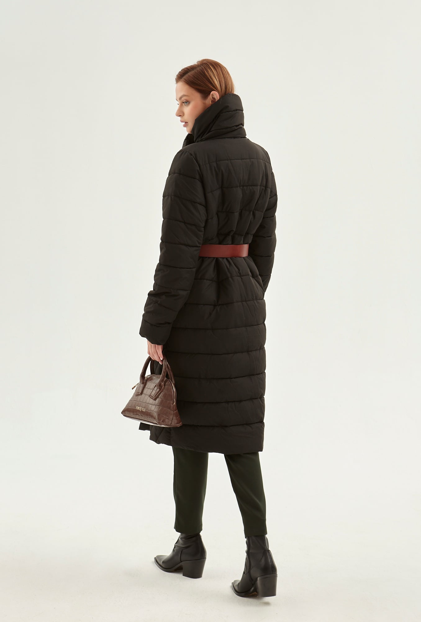 ThanhMoe × Setinn Nylon Jacket Mサイズ Pikowana kurtka z dużym kołnierzem