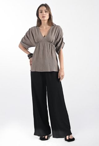 Szerokie spodnie z wiskozy