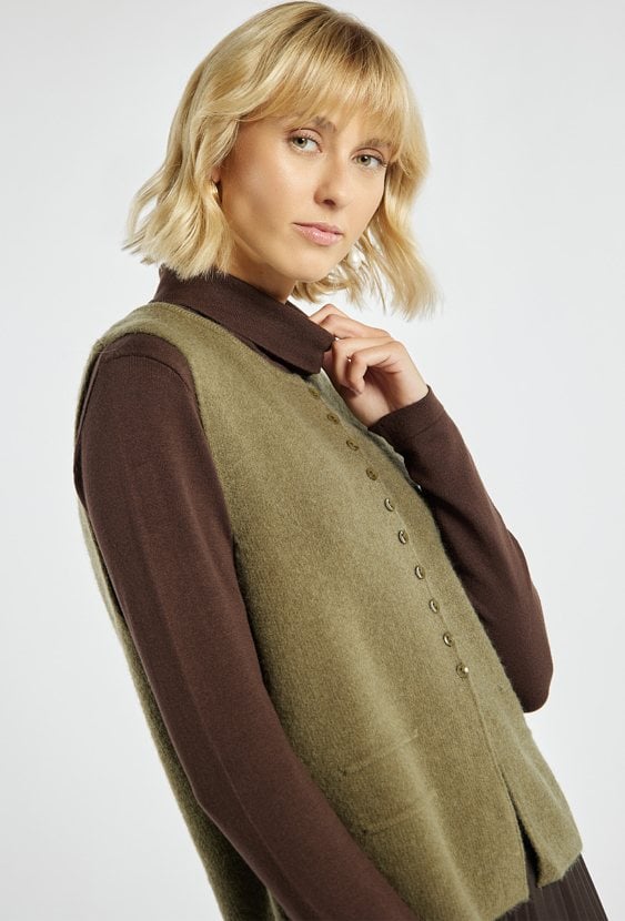 Stylowy sweter bez rękawów