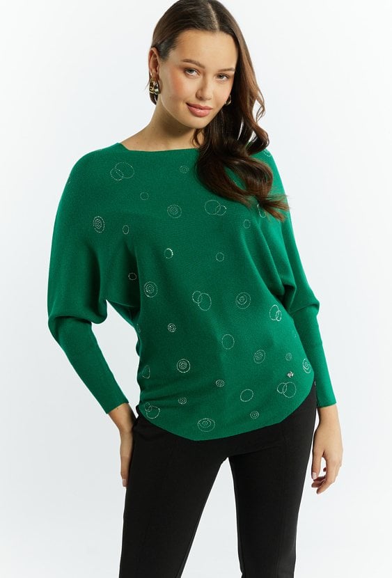 Sweter damski z aplikacjami