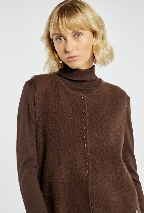 Stylowy sweter bez rękawów