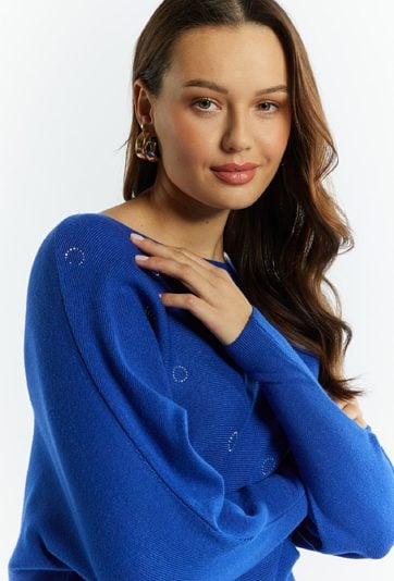 Sweter damski z aplikacjami