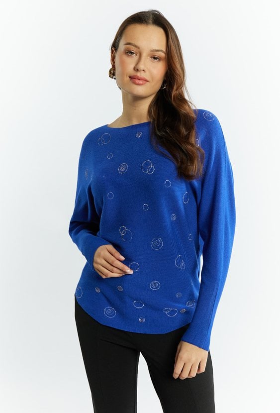 Sweter damski z aplikacjami