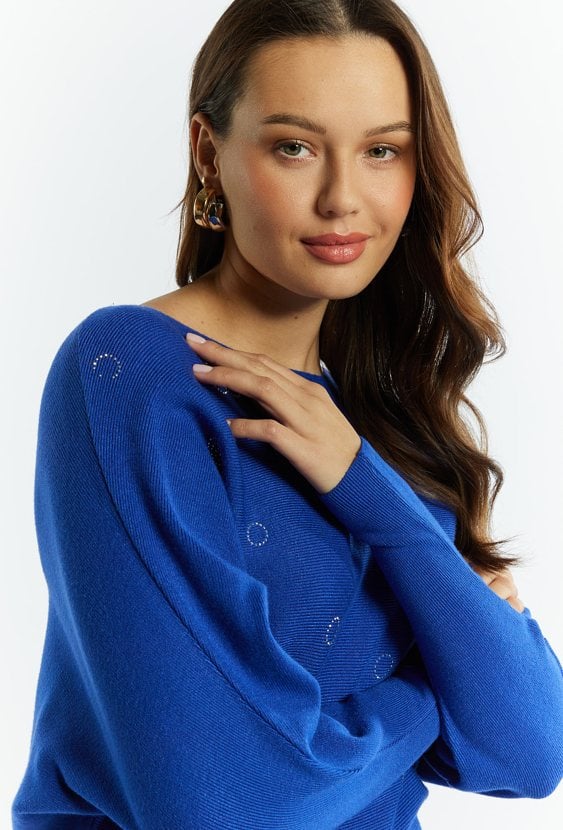 Sweter damski z aplikacjami