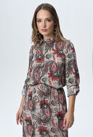 Wiskozowa koszula w paisley