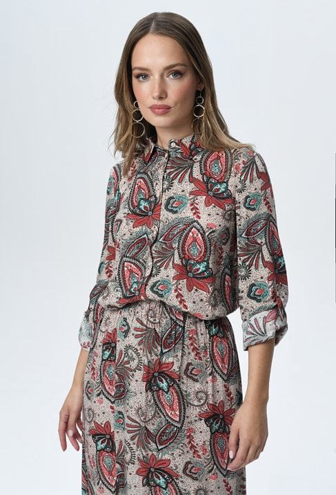 Wiskozowa koszula w paisley