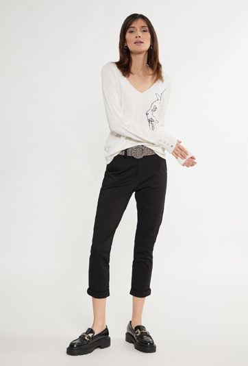 Sweter damski z nadrukiem