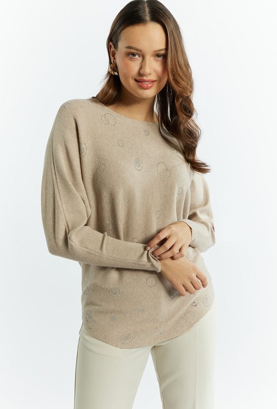 Sweter damski z aplikacjami