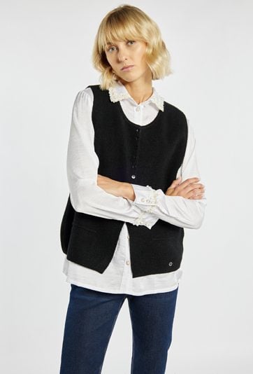 Stylowy sweter bez rękawów