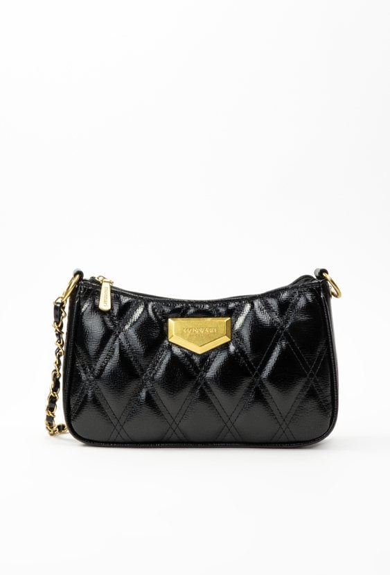 Mała torba damska z ozdobną blaszką