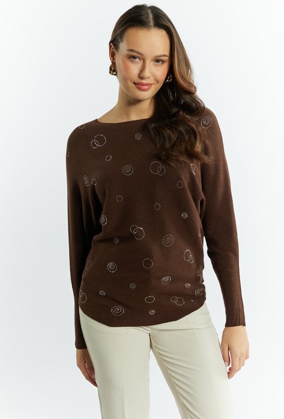 Sweter damski z aplikacjami