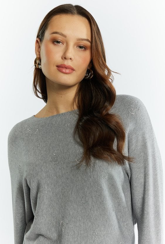 Sweter damski z aplikacjami