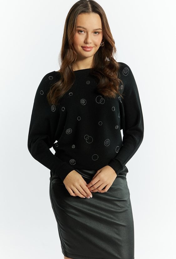 Sweter damski z aplikacjami