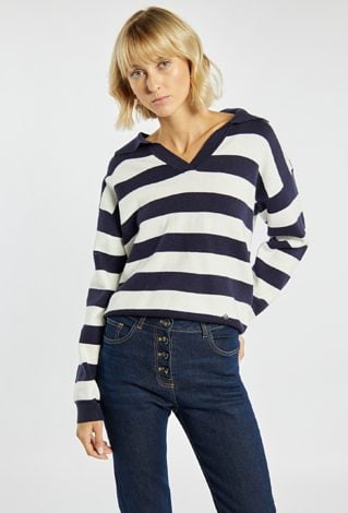 Sweter w szerokie pasy